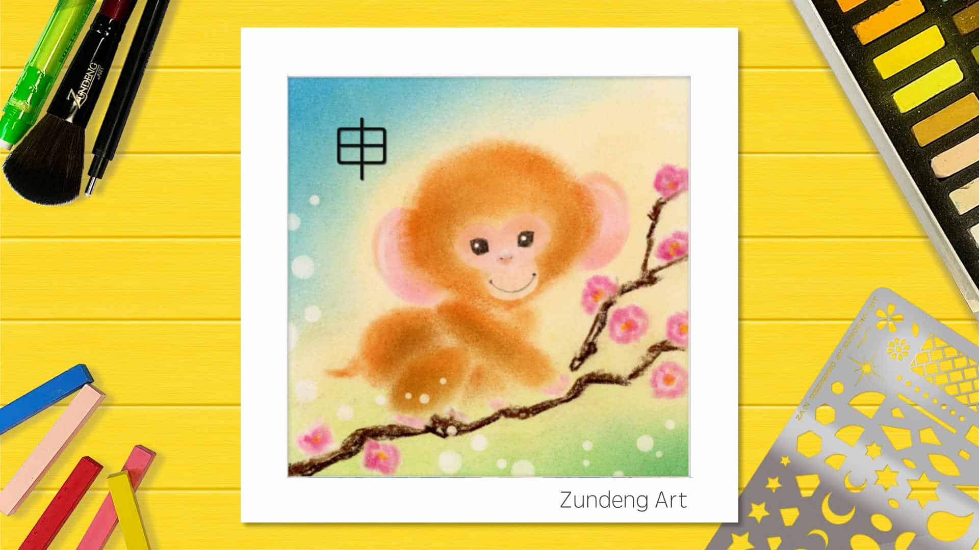 101 The Shen (Monkey) – Pastel Nagomi Art