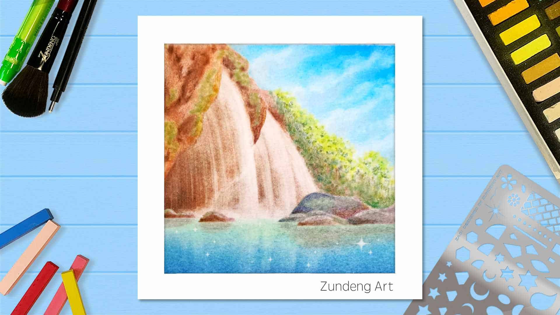 119 The Waterfall – Pastel Nagomi Art