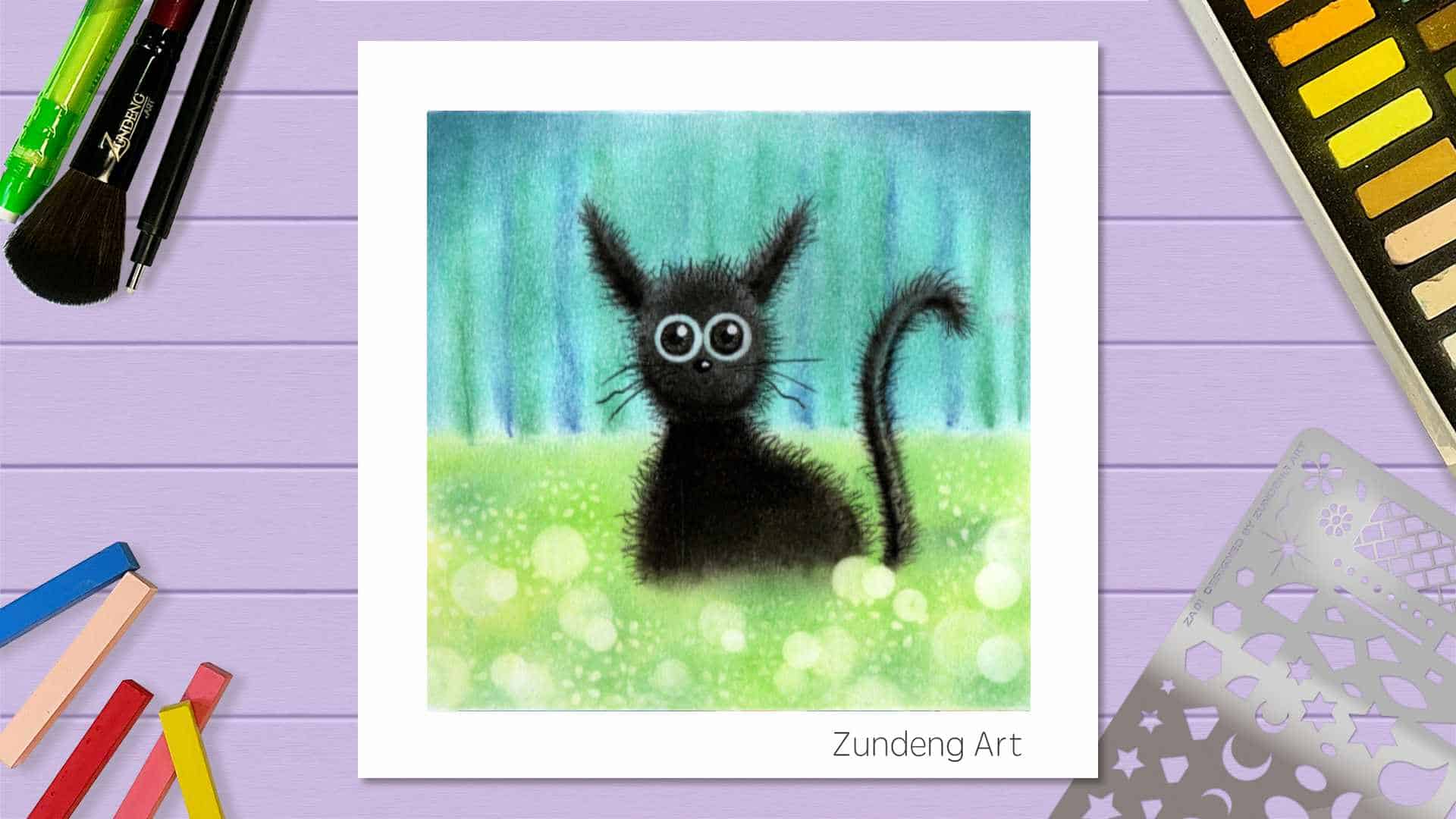 12 The Magical Cat – Pastel Nagomi Art