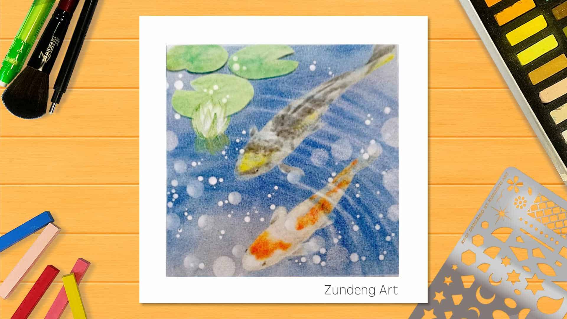 133 Koi Fish – Pastel Nagomi Art