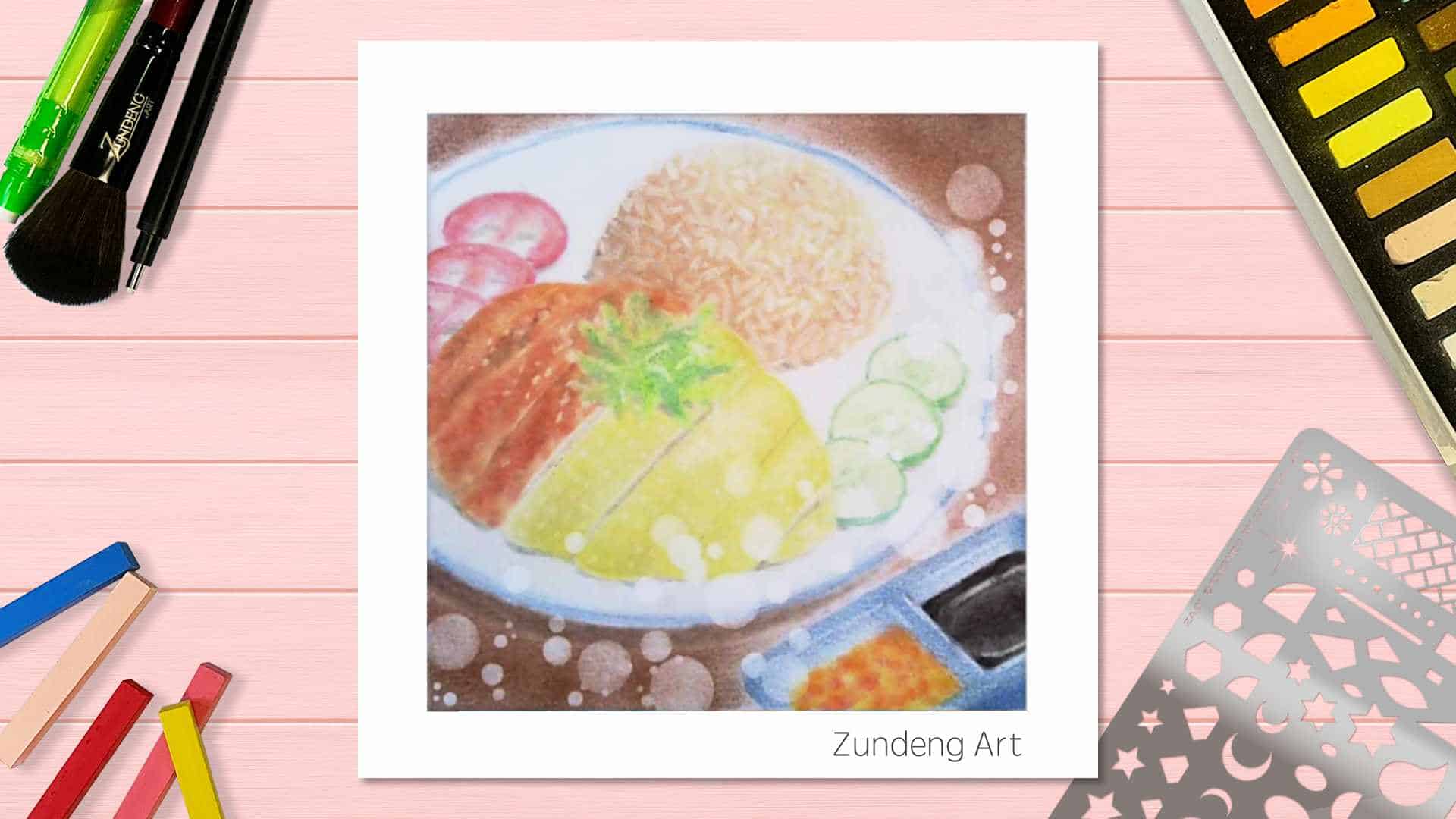 141 The Chicken Rice – Pastel Nagomi Art