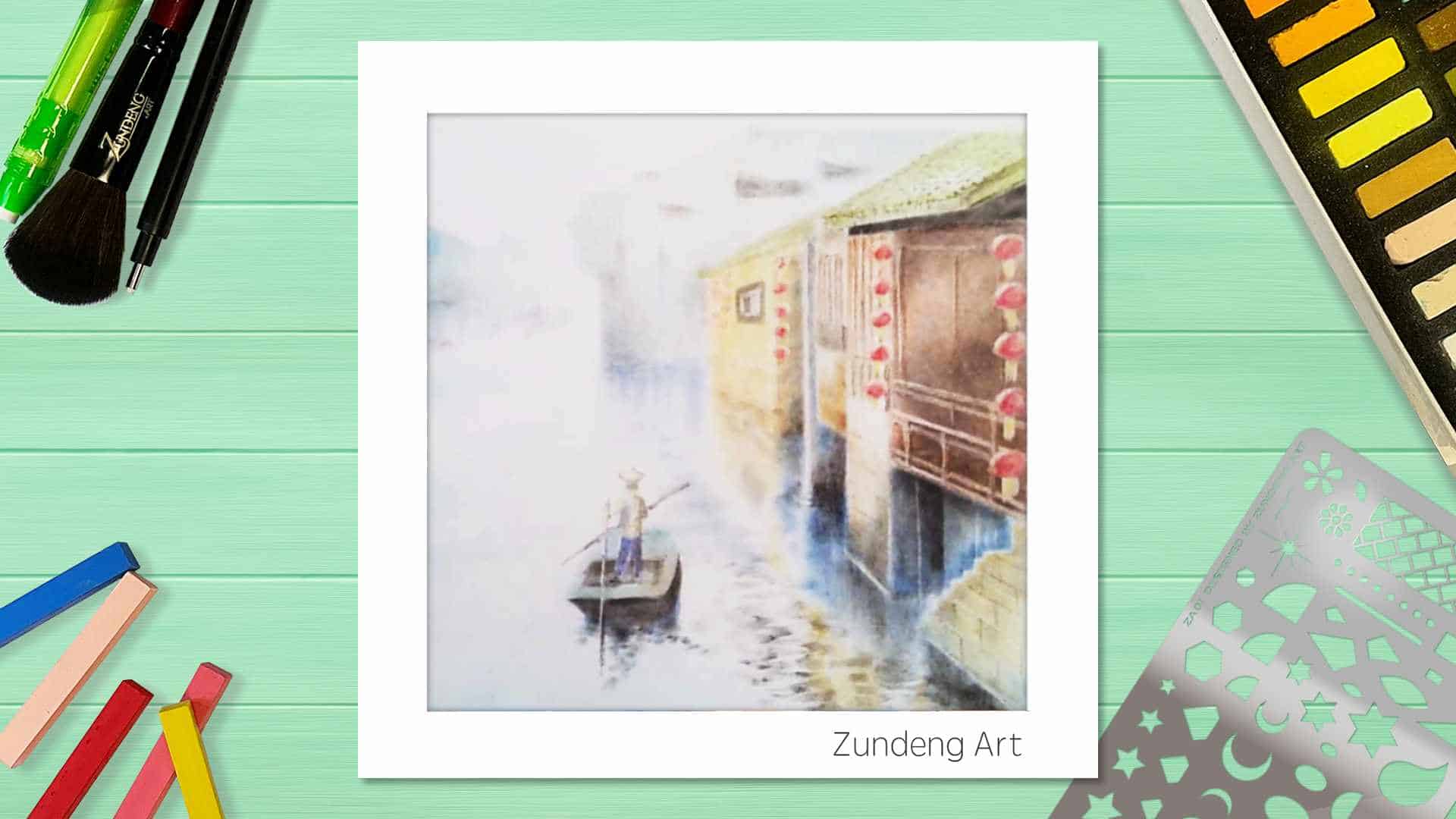 144 The Water Village – Pastel Nagomi Art