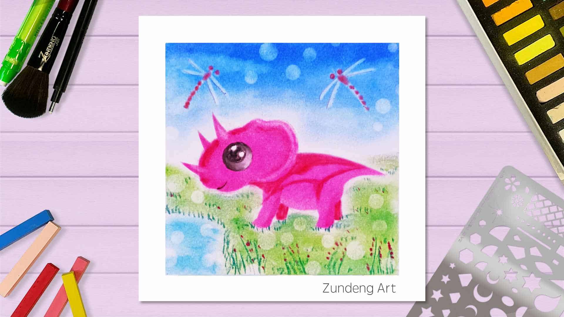 15 Cute Triceratops – Pastel Nagomi Art