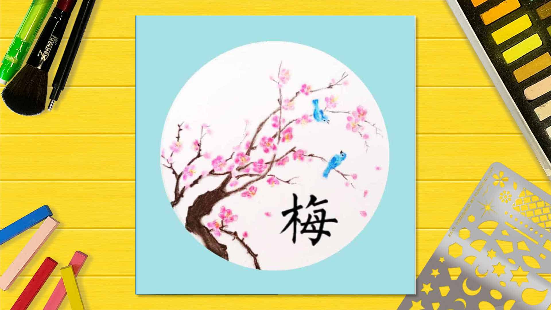 19 The Plum Blossom – Pastel Nagomi Art