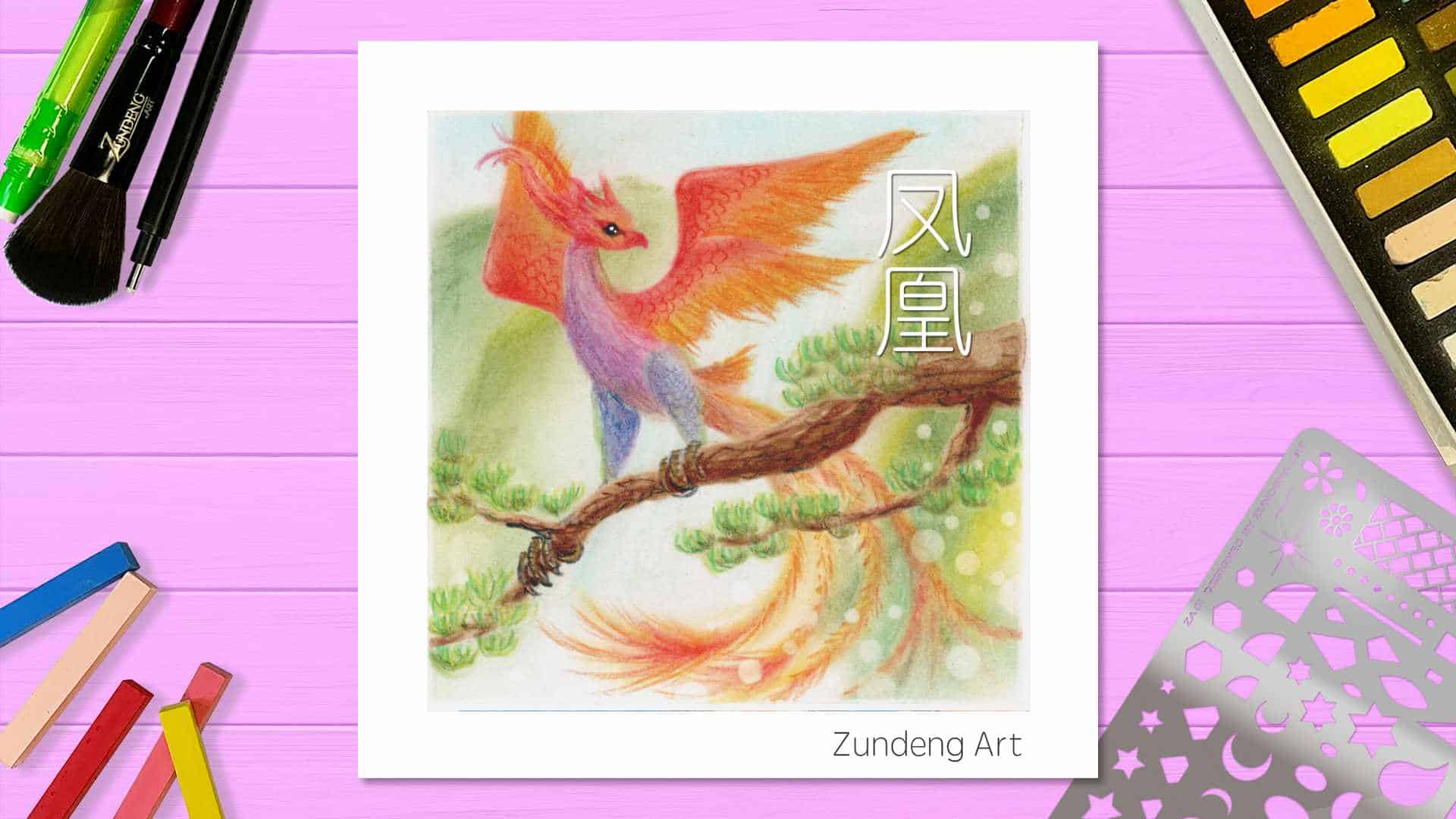36 The Phoenix – Pastel Nagomi Art