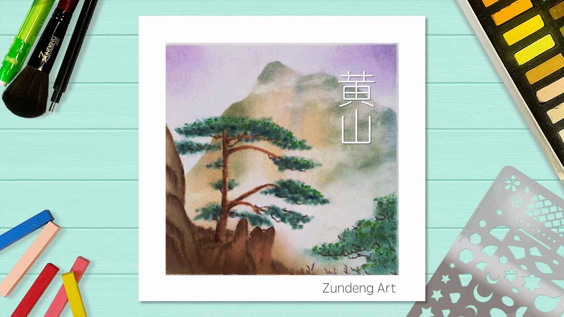 43 The Mount Huangshan – Pastel Nagomi Art