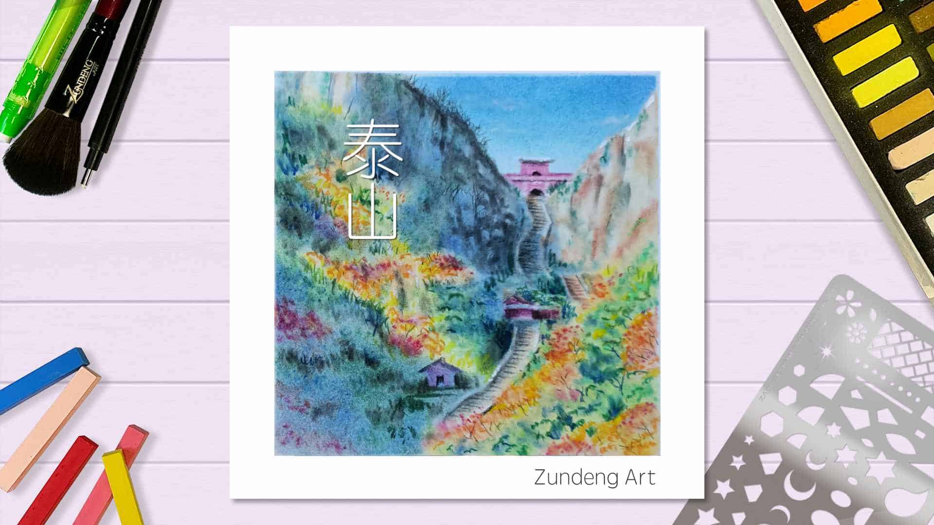50 The Mount Tai – Pastel Nagomi Art