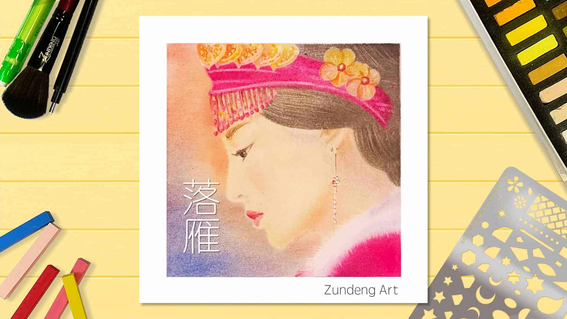 54 The Falling Geese – Pastel Nagomi Art