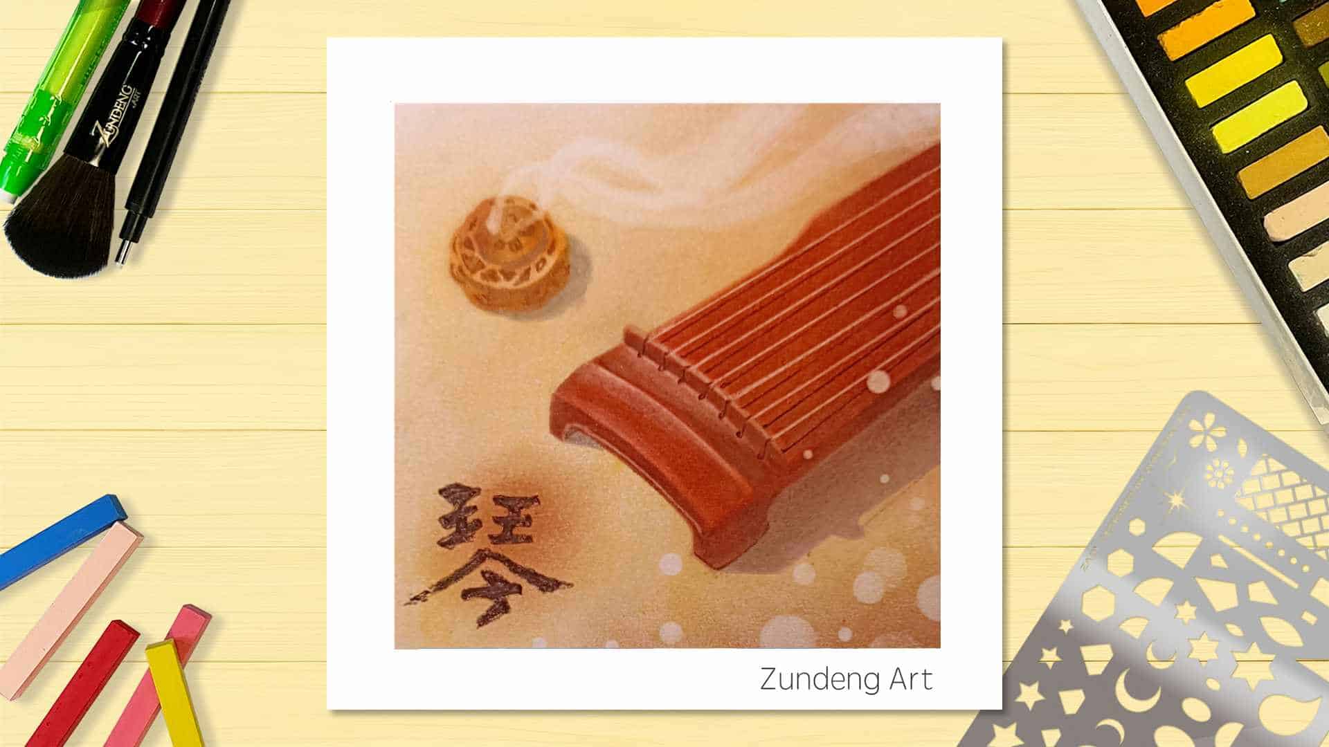 67 The Guqin – Pastel Nagomi Art