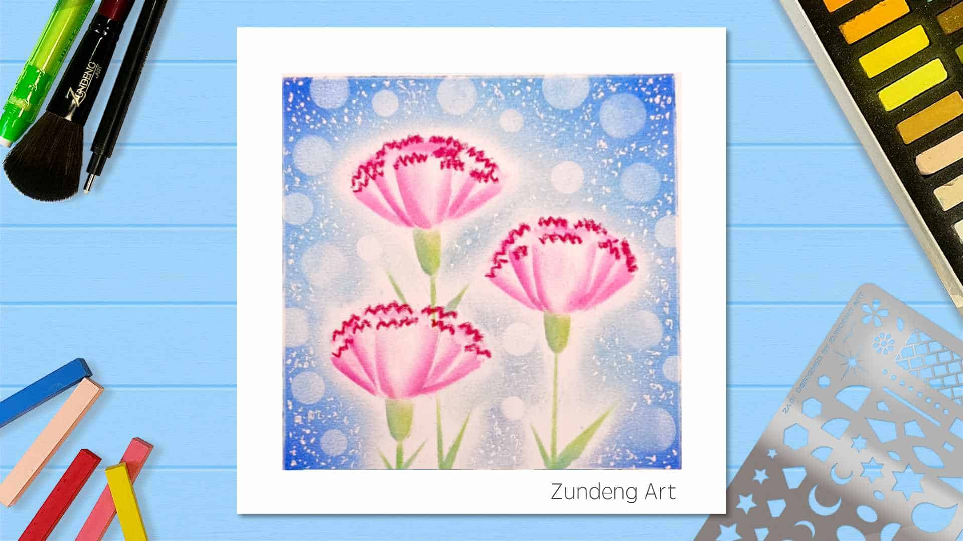 7 Carnations Love – Pastel Nagomi Art