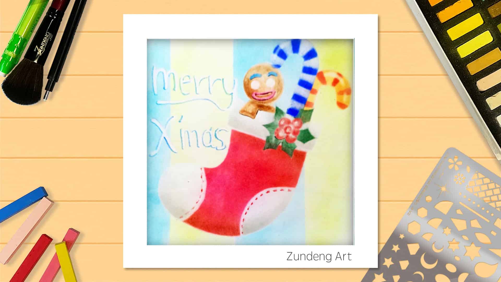 157 Christmas Stocking – Pastel Nagomi Art