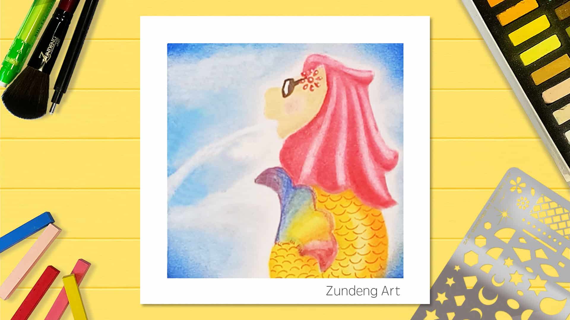 158 Rainbow Merlion – Pastel Nagomi Art