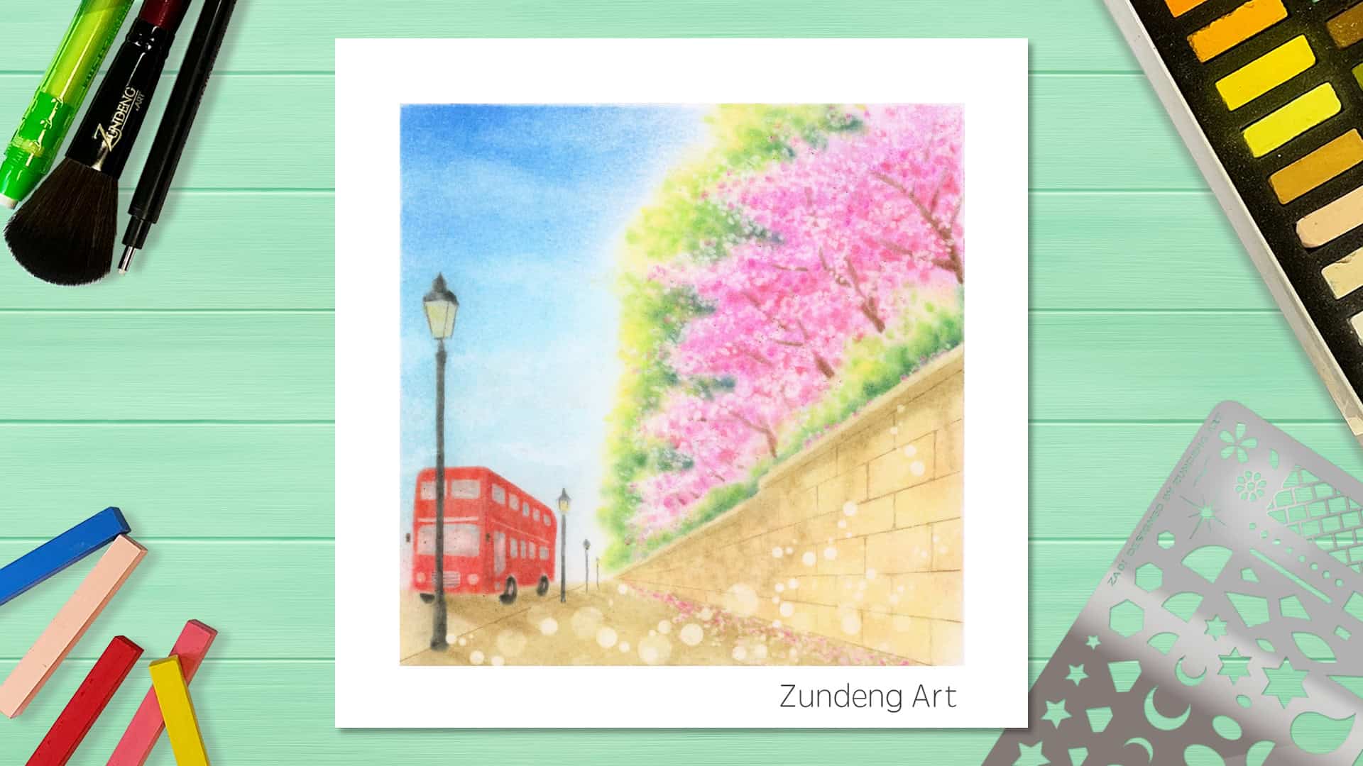 162 A Street That Holds Spring – Pastel Nagomi Art